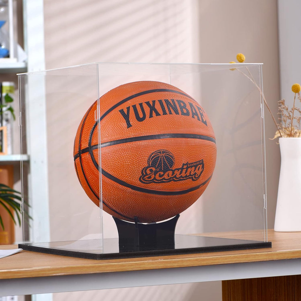 Clear Acrylic Display Case UV Protected Acrylic Basketball Holder, Display Case for Autographed Basketball, for basketballs, dolls, car models, souvenirs(basketball)