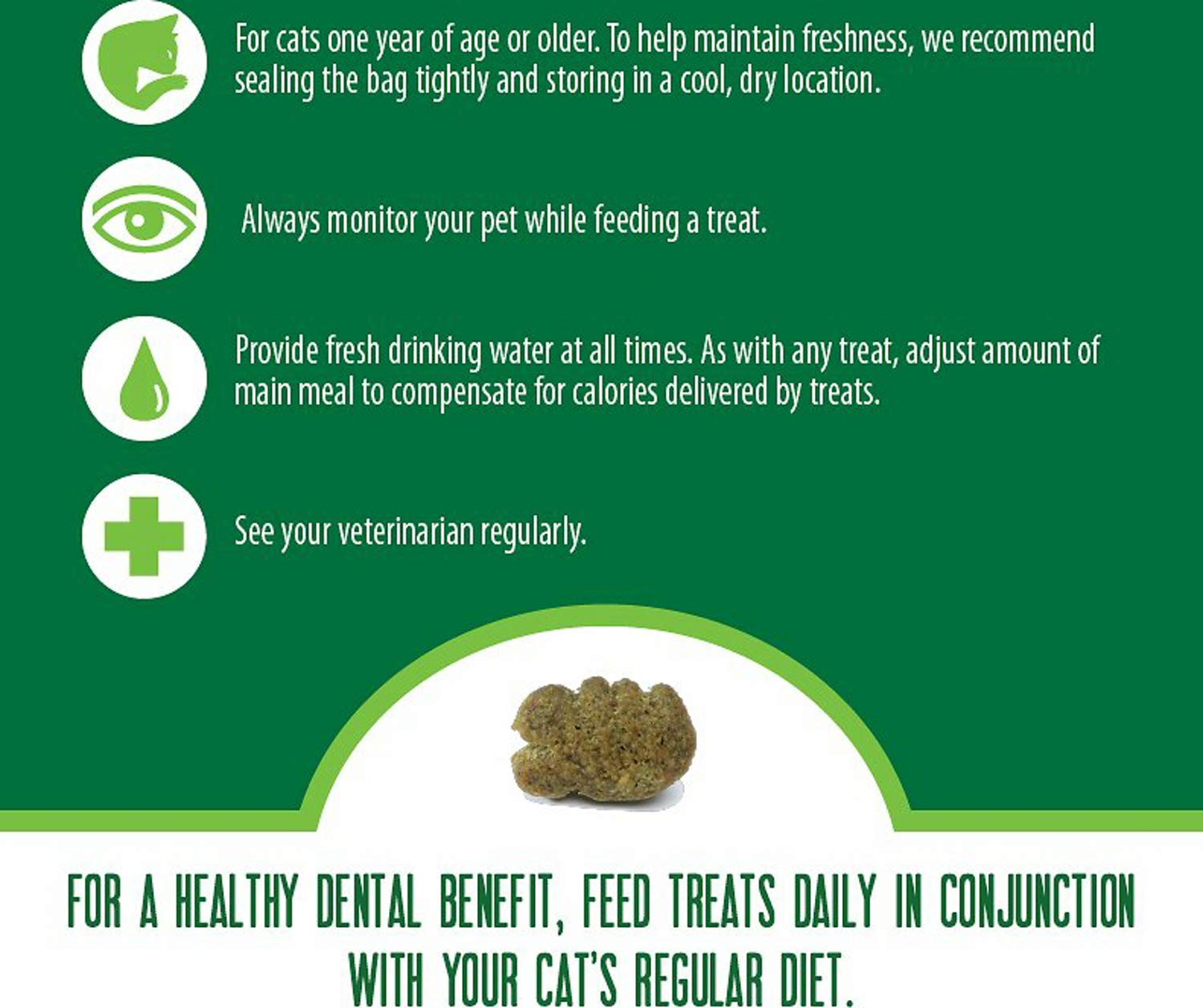 Greenies Cat Treats, Feline Veterinarian-Recommended Adult Natural Dental Treats, Catnip Flavor, 2.1 oz. Pouch