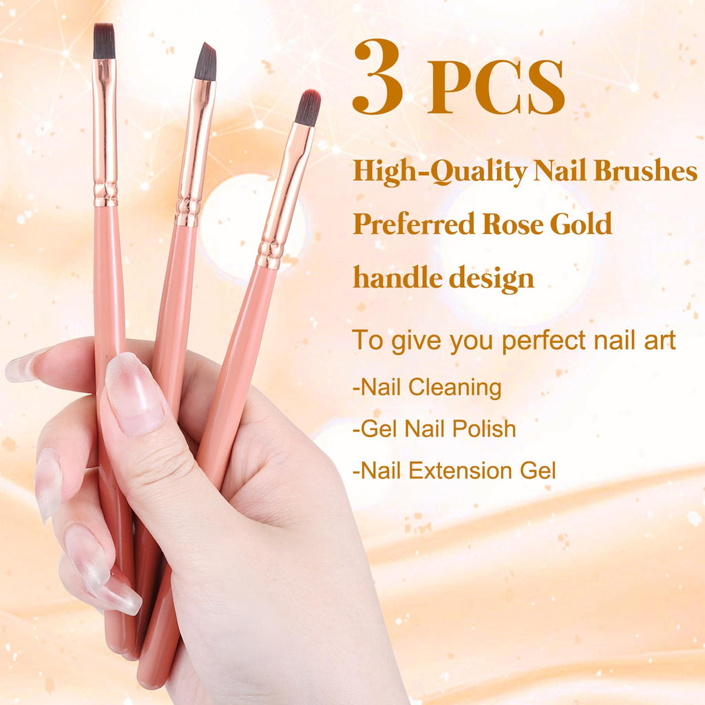 Nail Art Clean Up Brushes,Nail Brushes for Cleaning Polish Mistakes on the Cuticles, Acetone Resistant Nail Brush, Fingernail Cleaning Brushes for Nail Art and Designs (2 Pcs Round&Angled)