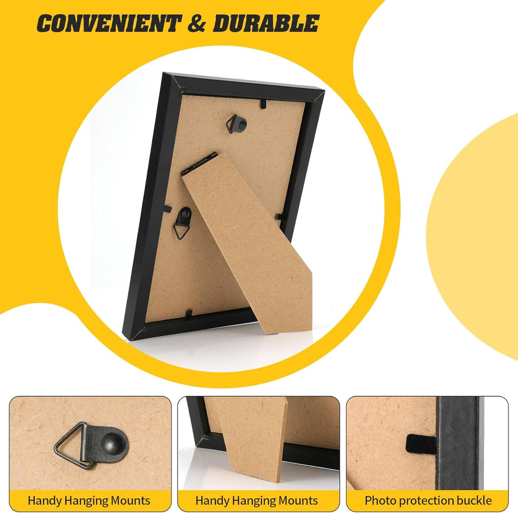 YOUKE OLA Set of 50 Picture Frame Bulk Photo Frames Wall Mounting Simple Photo Frames Multi Picture Frames for Wall or Tabletop, Black