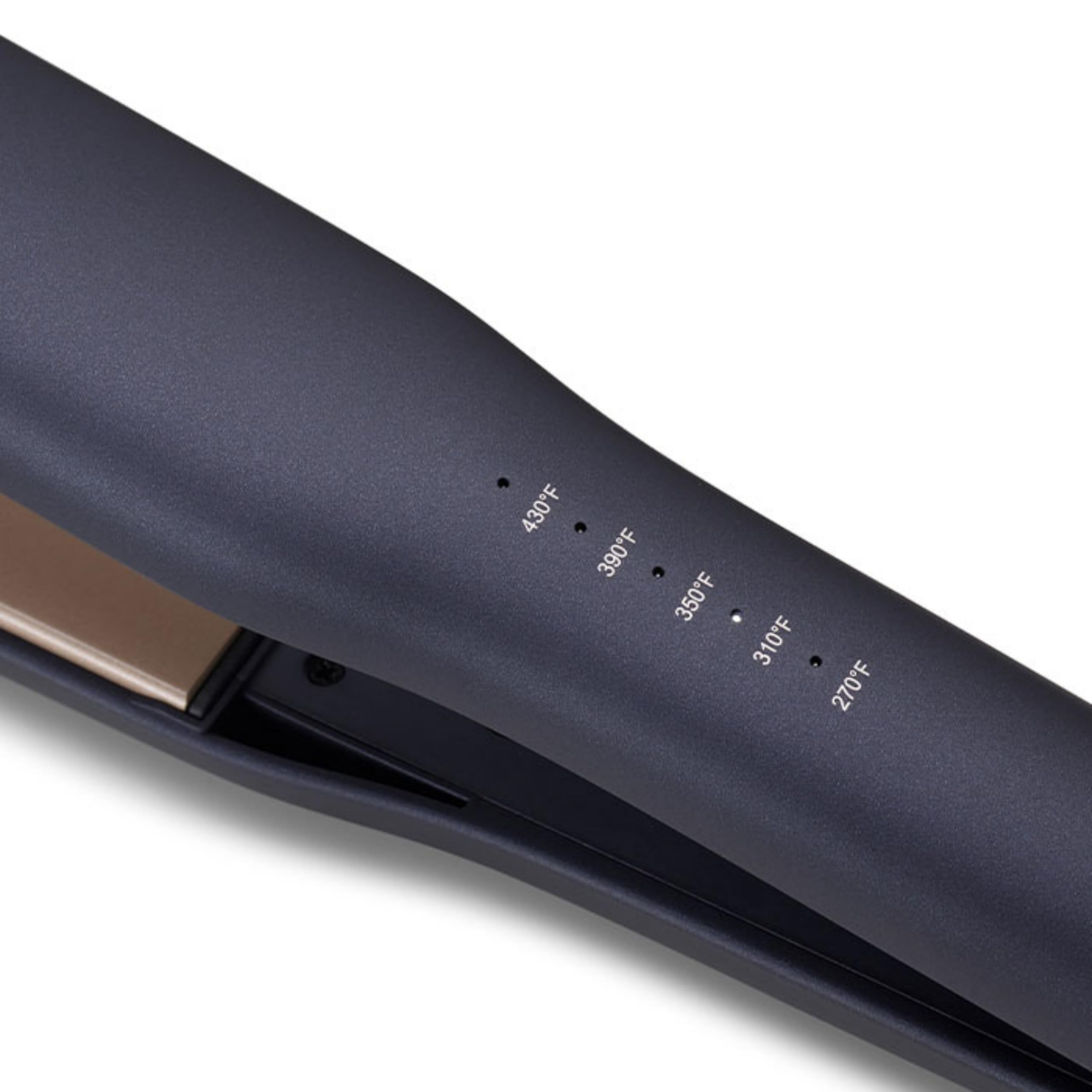 Bio Ionic GoldPro Hair Straightener, Blue, Moisturizing Heat Technology & 24K Gold MX, Hair Straightening Iron for Sleek Styles & Flat Iron Curls, 40% Longer Plates, Adjustable Heat