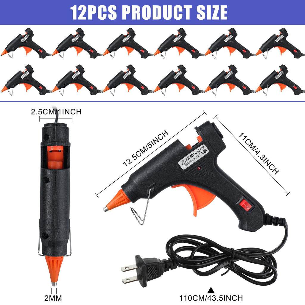 Zhengmy 6 Pcs Mini Glue Gun Crafts Hot Melt Guns Low Temp Glue with Burn Protection Fast Preheating and Easy Squeeze Trigger for School DIY Arts Class Projects Home Quick Repairs, 20 W (Multicolor)