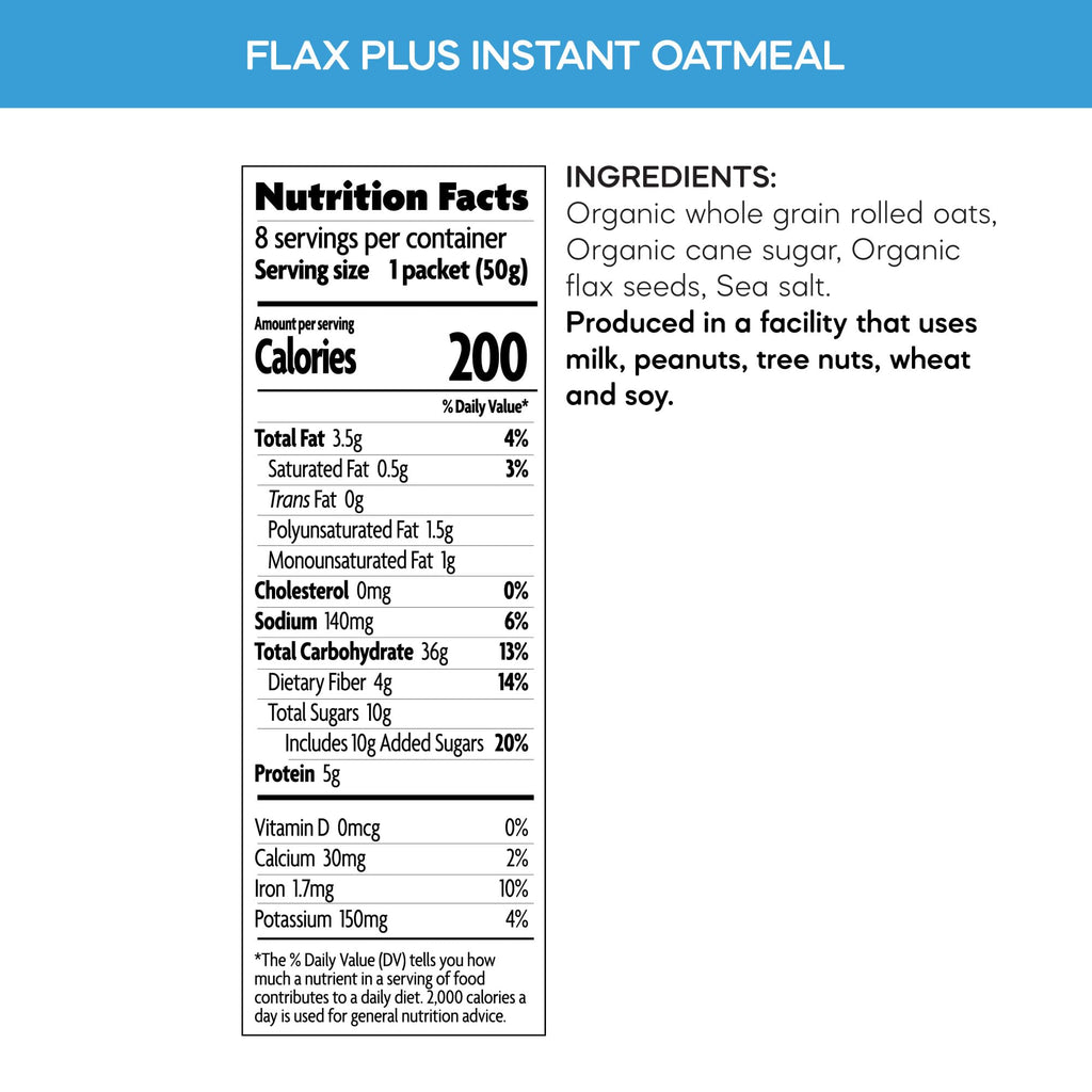 Natures Path, Oatmeal Pouches Apple Cinnamon Organic 8 Pack, 14 Ounce