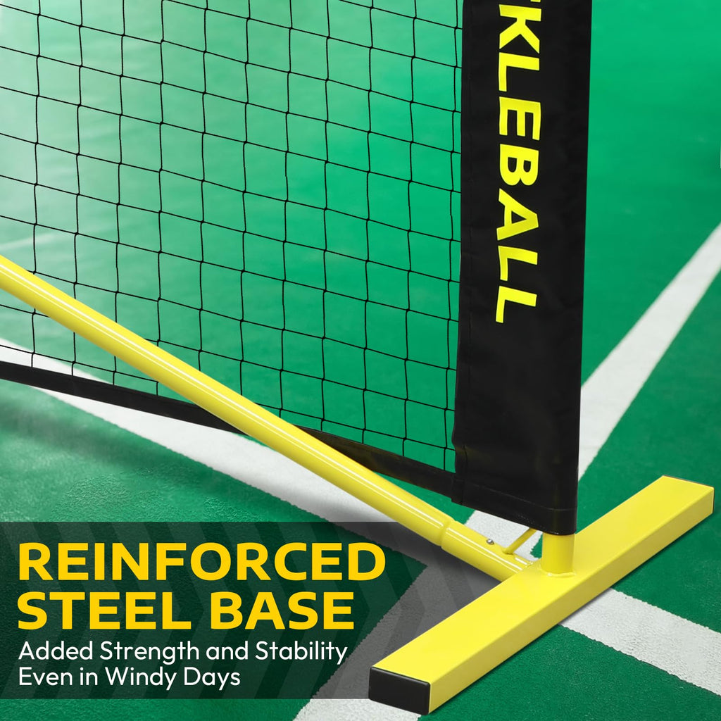 A11N SPORTS Designed for All Weather Conditions with Steady Metal Frame and Strong PE Net, Regulation Size Net with Carrying Bag- 22’ Wide x 36” Tall, Indoor/Outdoor Use