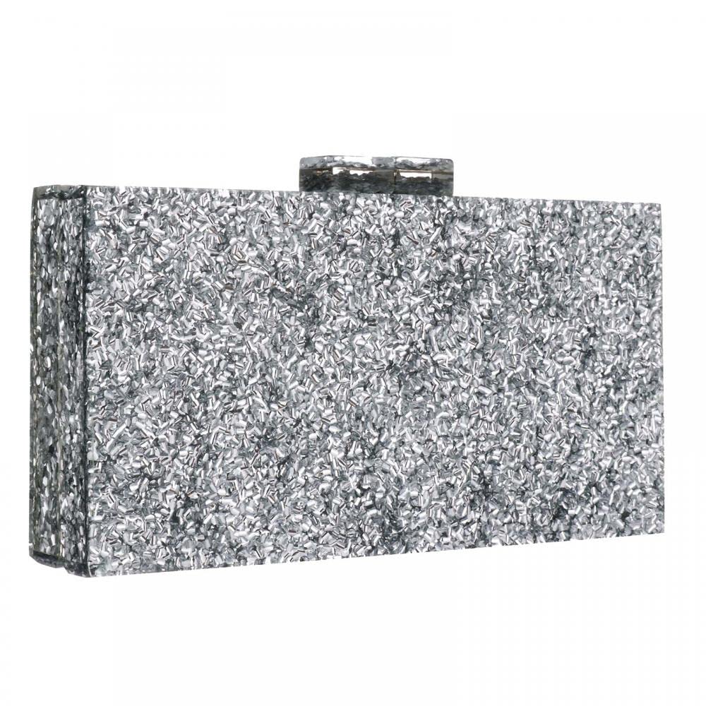 Gets Acrylic Purses and Handbags for Women Multicolor Perspex Geometric Patterns Box Clutch Banquet Evening Crossbody Handbag