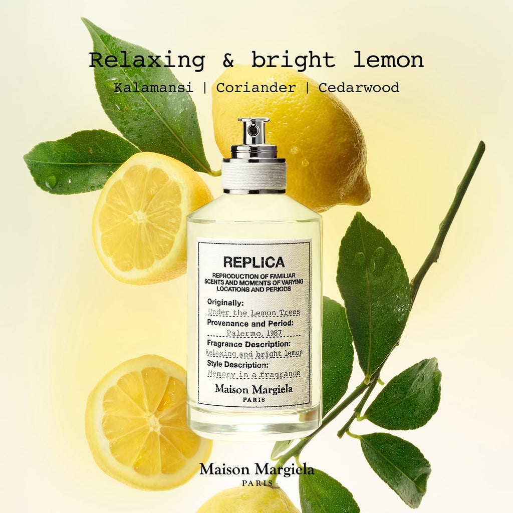 Maison Margiela - Replica - Under the Lemon Trees Eau de Toilette - Fresh Fragrance - With Kalamansi Lime, Coriander & Cedarwood - 3.4 Fl Oz