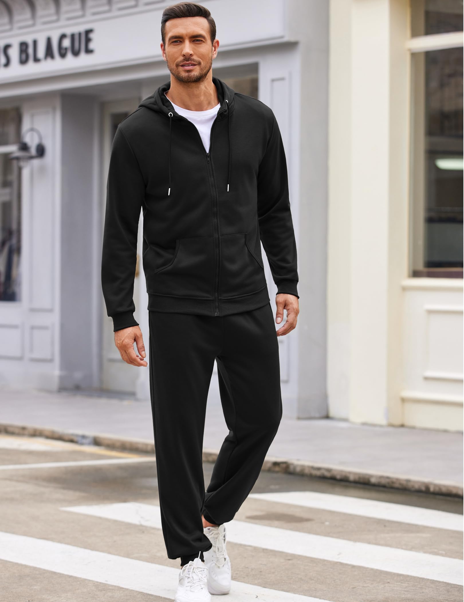 COOFANDY Sweatsuits for Men 2 Piece tracksuit Sets Full Zip Hoodie Sweatpants for Men Casual Sports Jogging Suits S-4XL