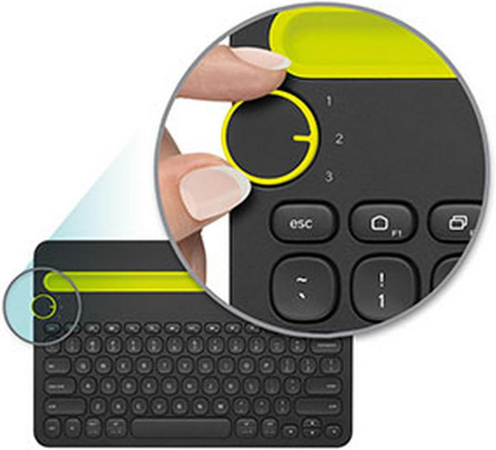 Logitech K480 Wireless Multi-Device Keyboard for Windows, macOS, iPadOS, Android or Chrome OS, Bluetooth, Compact, Compatible with PC, Mac, Laptop, Smartphone, Tablet - Black