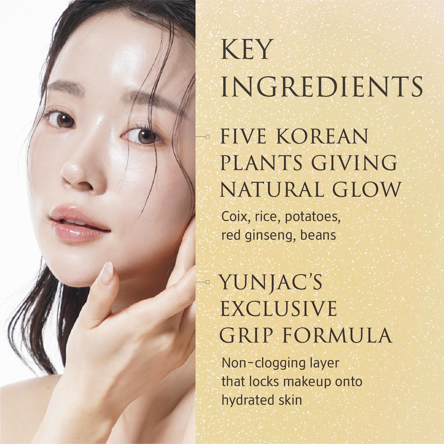 YUNJAC YUNJAC Base Prep (0.85 fl oz) - Grip Primer, Skin Perfecting Makeup Base for Korean Skin Prep. Silicone-Free, Serum Texture for Glowing, Flawless, and Long-Lasting Makeup