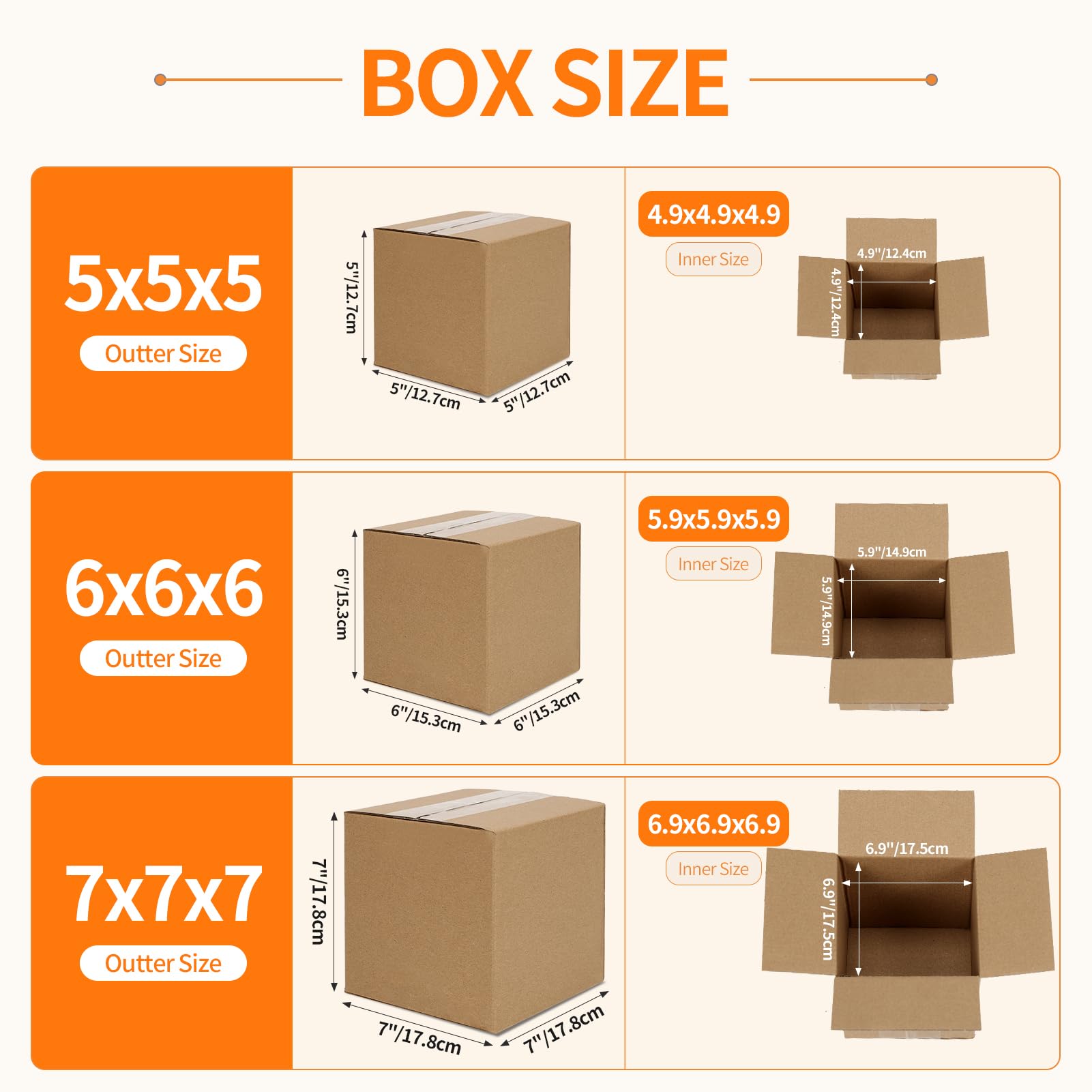 Hoikwo 40 Pack 4x4x2 Shipping Boxes for Small Business, Black Packaging Cardboard Boxes, Moving Mailing Packing Box