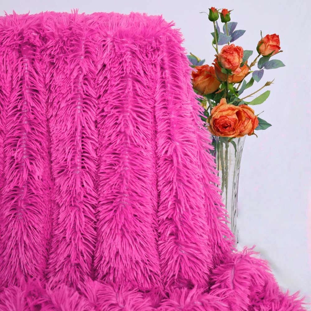 Plush Super Soft Blanket Bedding Sofa Cover Furry Fuzzy Fur Warm Throw Qulit Cozy Couch Blanket for Winter (51"x63", Black)