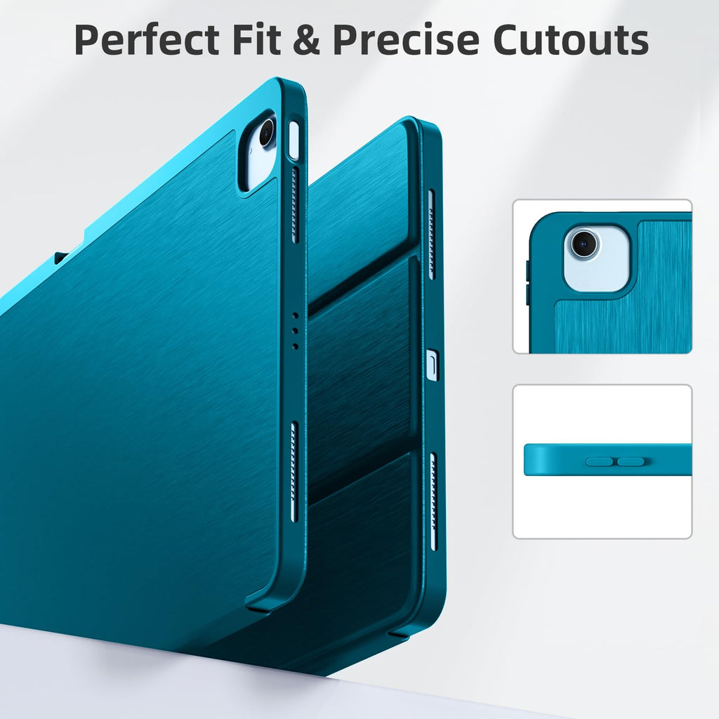 Akkerds Compatible for iPad Air 13 Inch Case (M4/M3/M2) 2026/2025/2024 with Pencil Holder, Trifold Stand Protective Cover/Soft TPU Back for iPad Air 13 Case, Supports Touch ID, Auto Wake/Sleep, Black