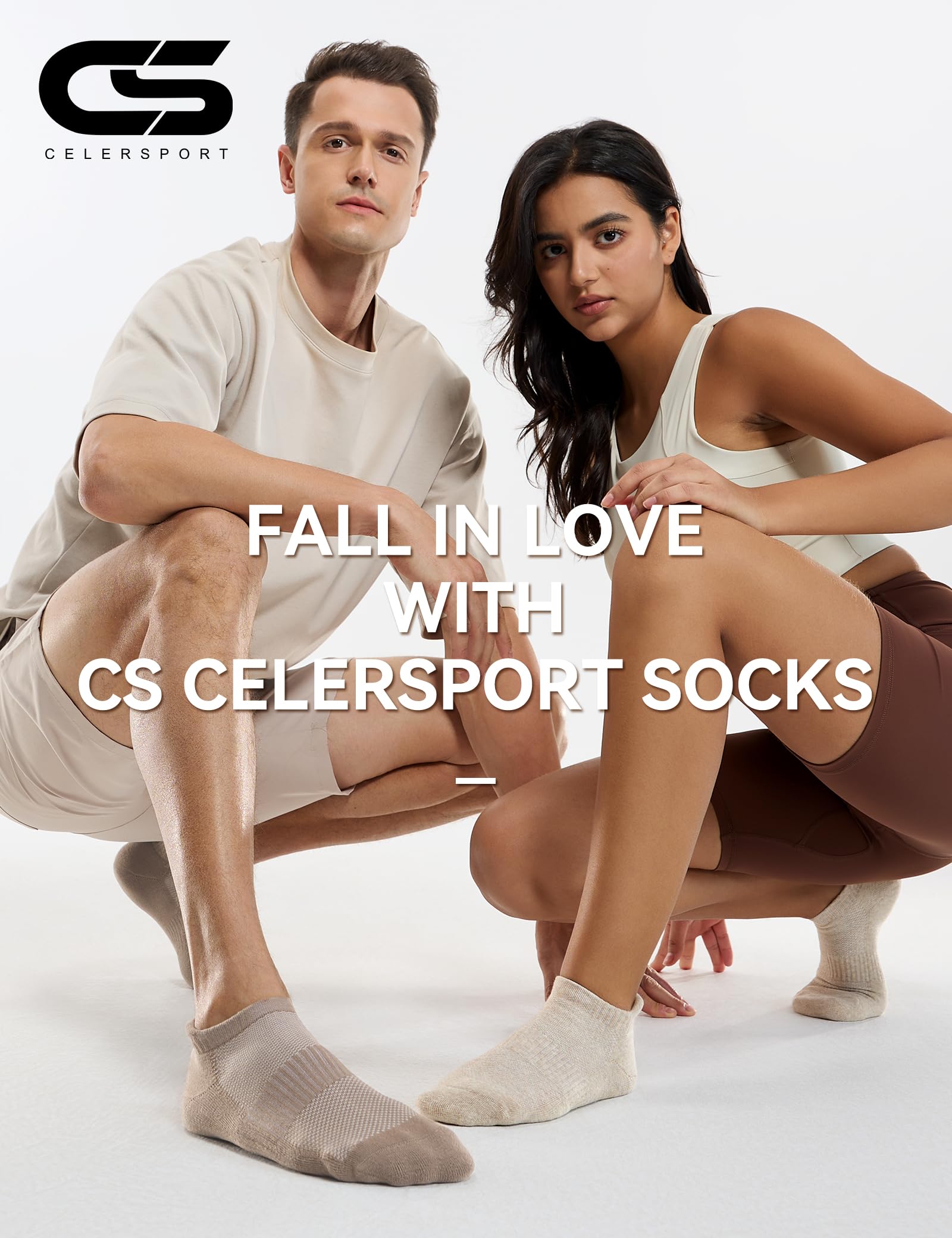 CS CELERSPORT 6 Pairs Ankle Athletic Running Socks Low Cut Sports Tab Socks for Men and Women