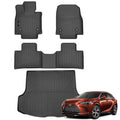 Floor Mats & Cargo Mat & Backrest Mat Custom for Toyota RAV4 Hybrid 2026 (Not for Cargo Area with Subwoofer) (Not for Phev), Door Sill Guards, All Weather TPE Floor Liners for RAV-4 2026 Accessories