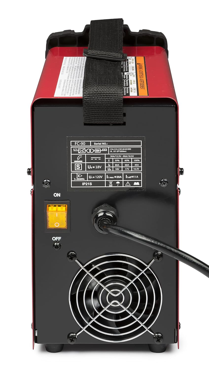 Lincoln Electric FC90 Flux-Cored Wire Feed Welder – Portable 120V Inverter Welder with Extra-Large Gloves and 1 lb. Spool of 0.035 Flux Core Wire