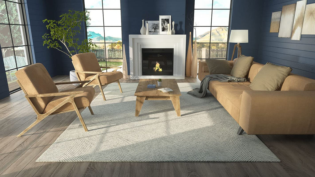 Momeni Charles Wool Hand Tufted Contemporary Indoor Area Rug, Blue, 2' X 3'