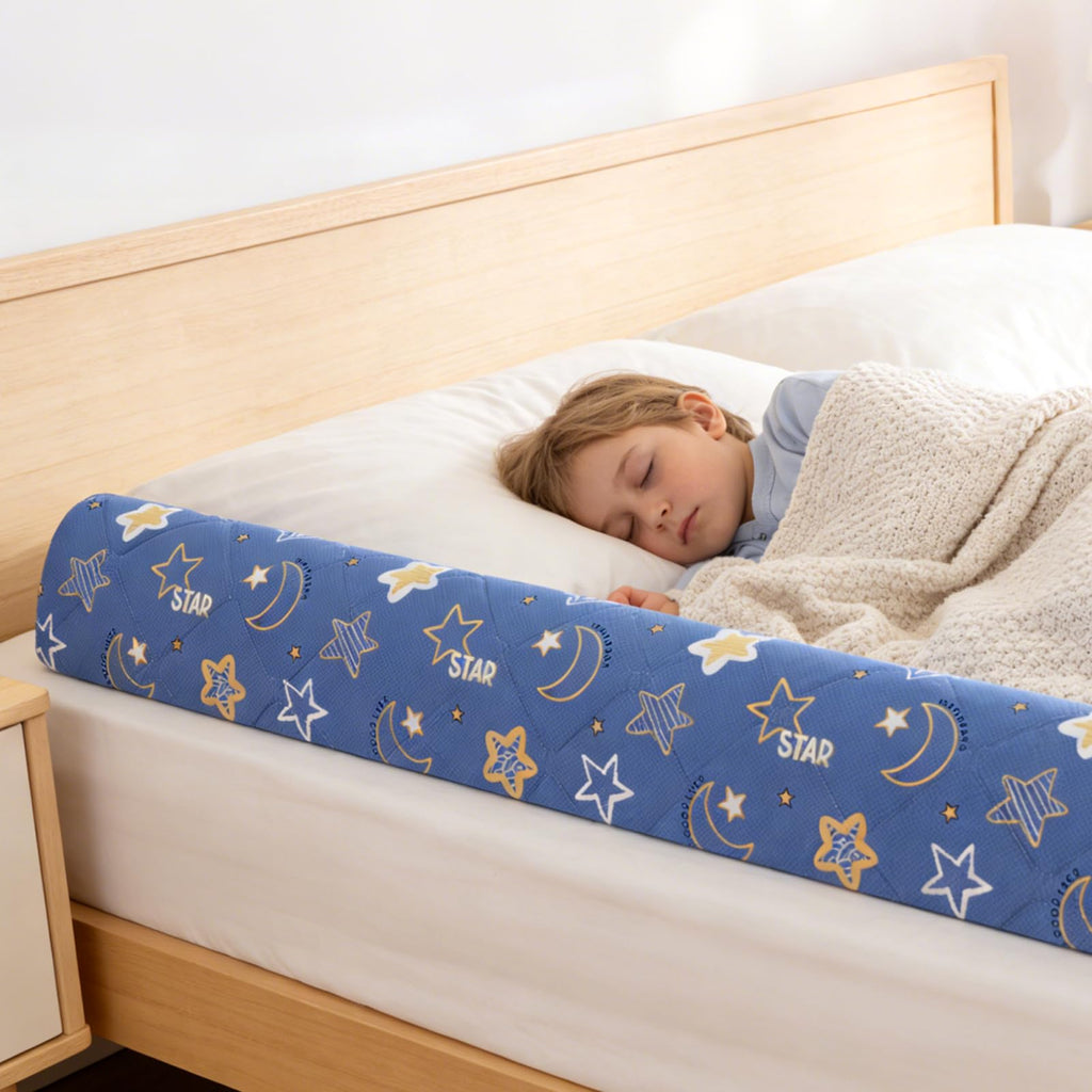 Ceekliybear 1-Pack Premium Foam Bed Bumpers for Toddler, Non-Slip Bed Rails for Toddlers for Twin, Queen, King Beds, Machine Washable Bumpers Cover for Easy Care（Size：52" x 7" x 5"）