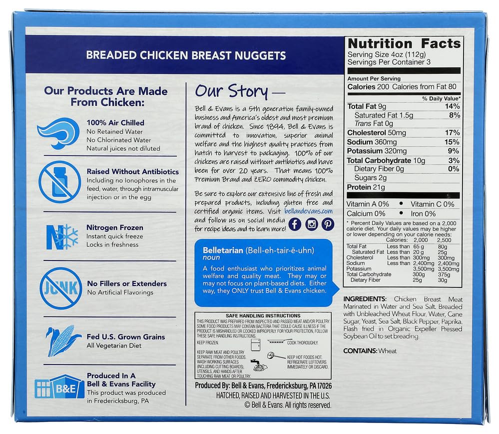Bell & Evans Chicken Nuggets, 12 OZ