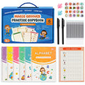 AALGO Large Magic Grooved Writing Practice Books- Reusable Handwriting Practice for Kids 8-10 - Preschool Workbook- Letter Tracing for Kids Ages 3-5
