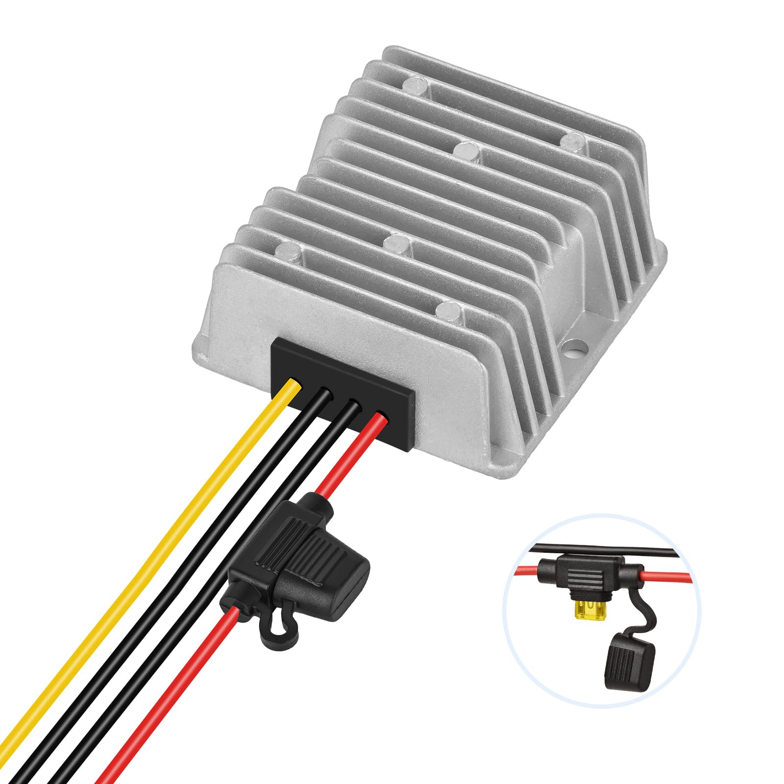 10A 120W Golf Cart 18V 20V 24V 36V 48V Step Down to DC 12V Converter Voltage Regulator Reducer Power Buck Converter Waterproof Transformer(DC 16-58V Inputs