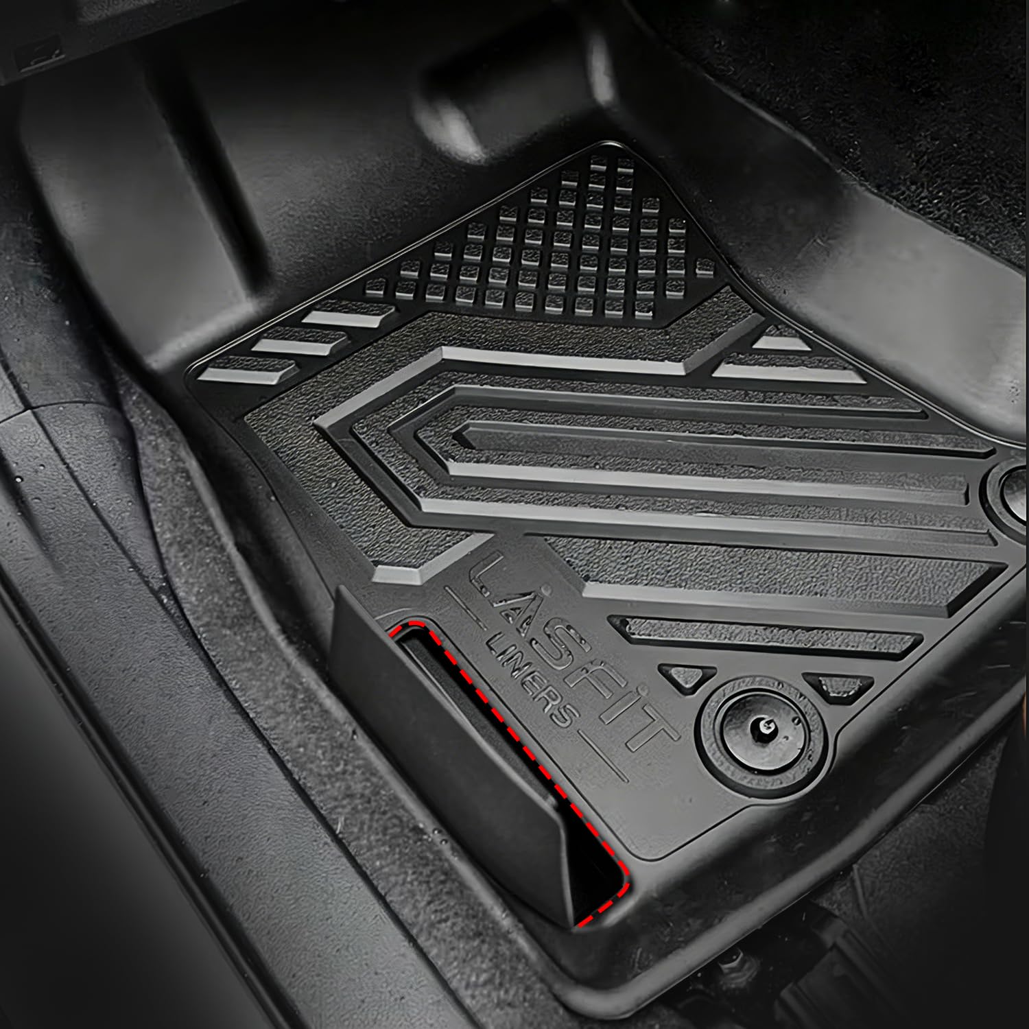 LASFIT Cargo Mat & Backrest Mats for Nissan Armada/Infiniti QX80 2019-2024, All Weather TPE Custom Fit Easy Clean Durable No-Curling Trunk Mat for Armada & QX80, Black
