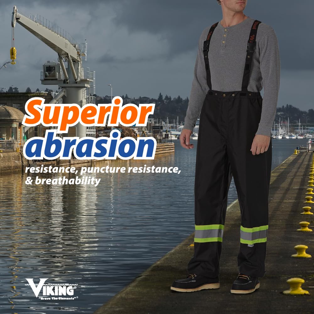Viking Professional Journeyman 300D Trilobal Rip-Stop Fire Resistant Bib Overalls - FR Pants for Men