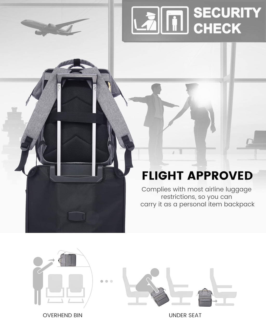 LOVEVOOK Laptop Backpack for Women with Giant Tumbler Holder Pocket, 15.6 Inch Work Daypack for Teacher Nurse, Computer College Bookbag Purse, Waterproof Travel Back Pack with USB Charging Port