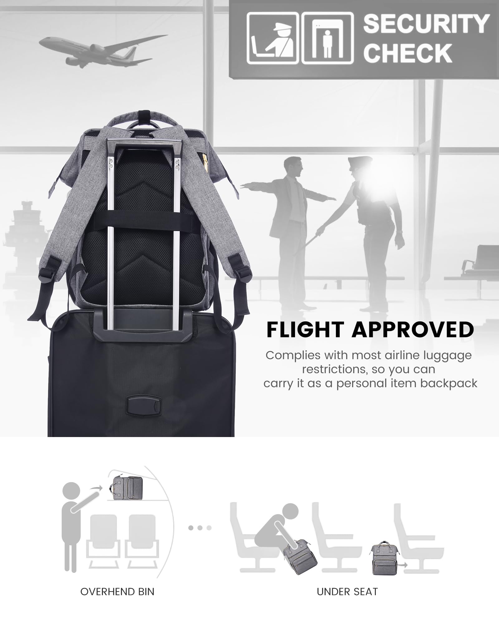 LOVEVOOK Laptop Backpack for Women with Giant Tumbler Holder Pocket, 15.6 Inch Work Daypack for Teacher Nurse, Computer College Bookbag Purse, Waterproof Travel Back Pack with USB Charging Port