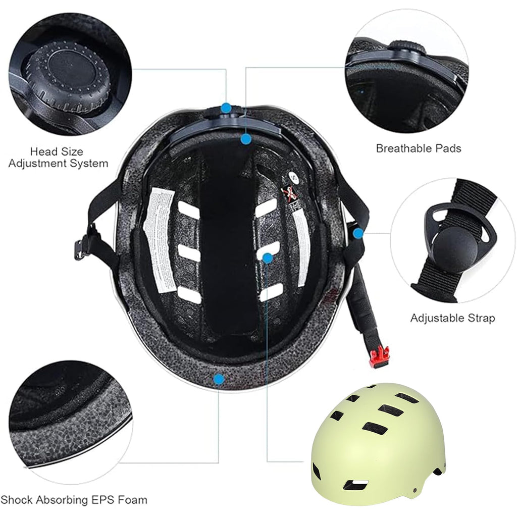Bike Helmet 3 Sizes for Teenager Kids Youth Adults,Bavilk Skateboard Helmet Adjustable Multi-Sport Bicycle Cycling Scooter Roller Skate Inline Skating Rollerblading for Girls Boys Women Men Teen