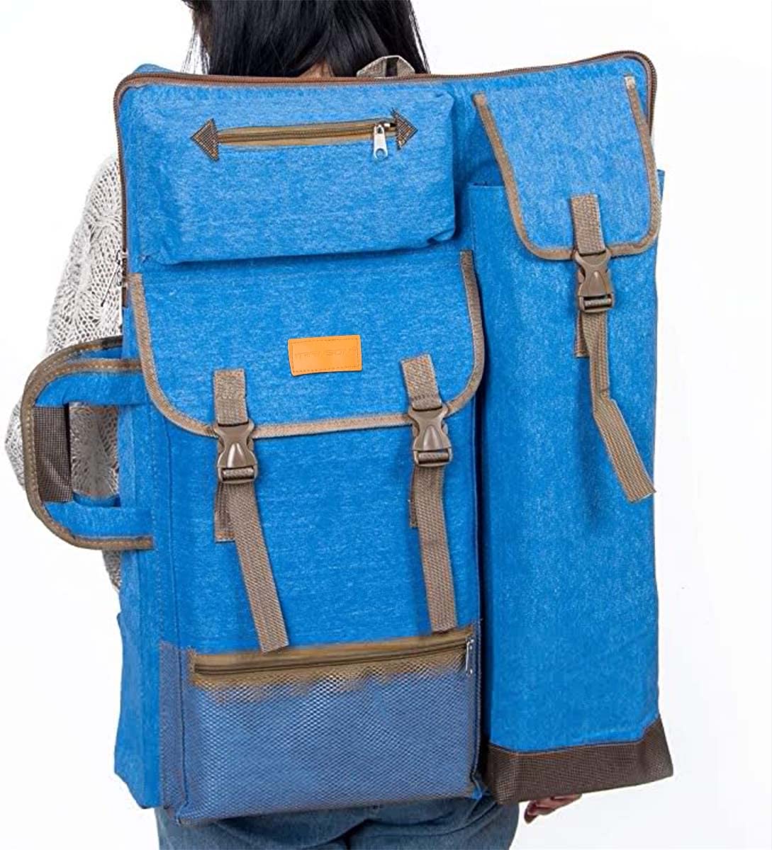 TRANSON Art Portfolio Case Artist Backpack Canvas Bag Large 26” x 19.5”