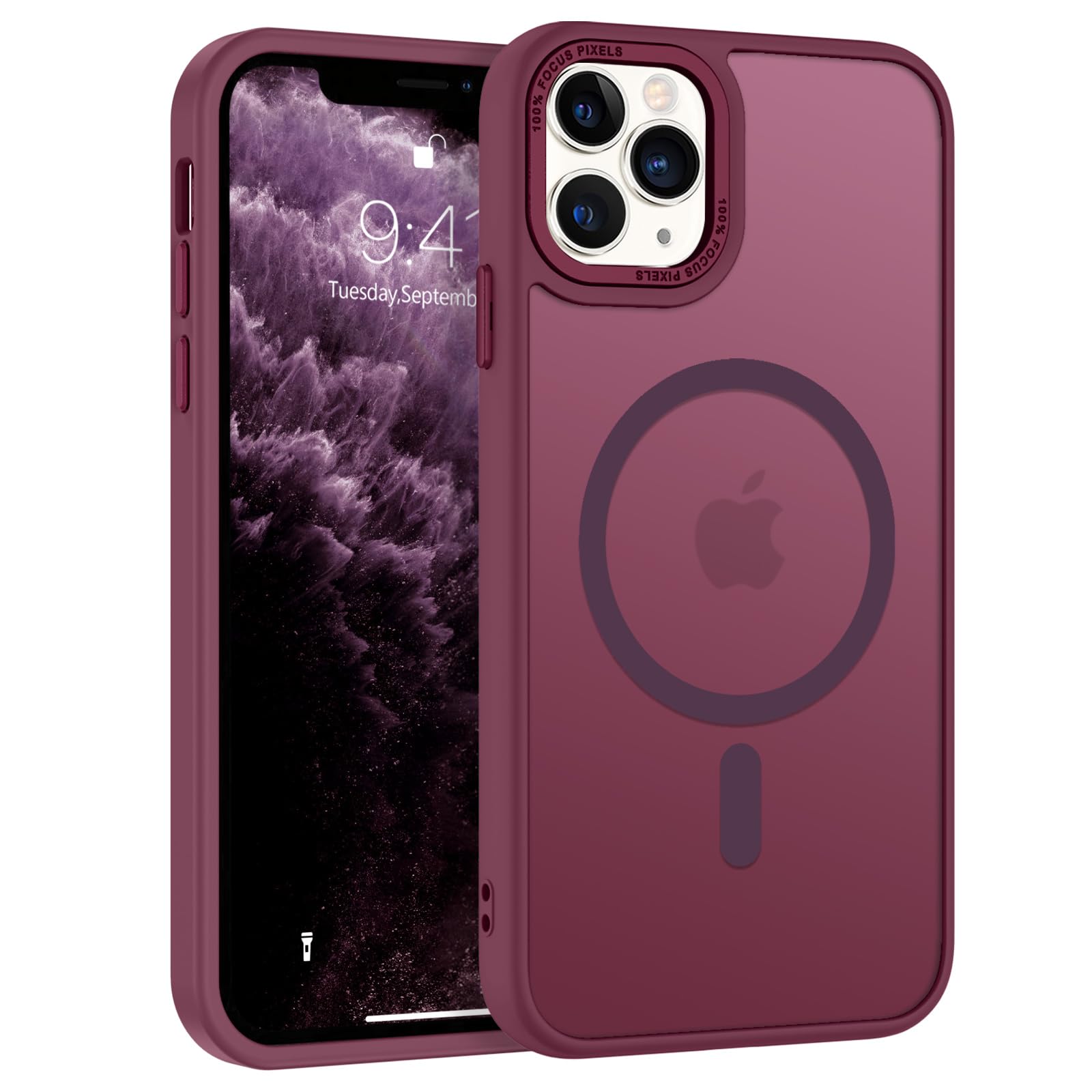 BENTOBEN for iPhone 11 Pro Case 2019 [Compatible with Magsafe] Translucent Matte Magnetic Phone Case iPhone 11 Pro 5.8" Slim Thin Shockproof Bumper Women Men Protective Cases Cover, Black
