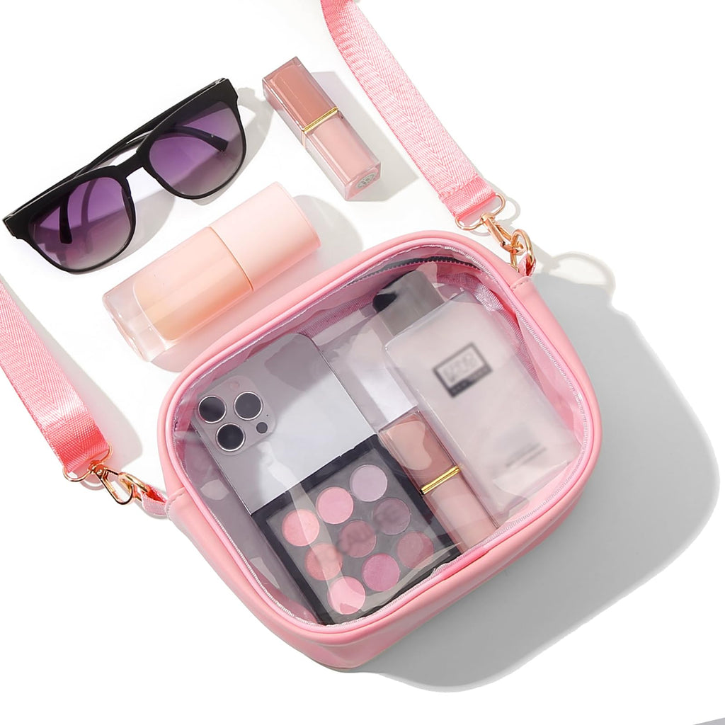 TOBVZOO Clear Bag Stadium Approved, Crossbody Transparent Bag for Concerts Sports Events, Purses for Men & Women