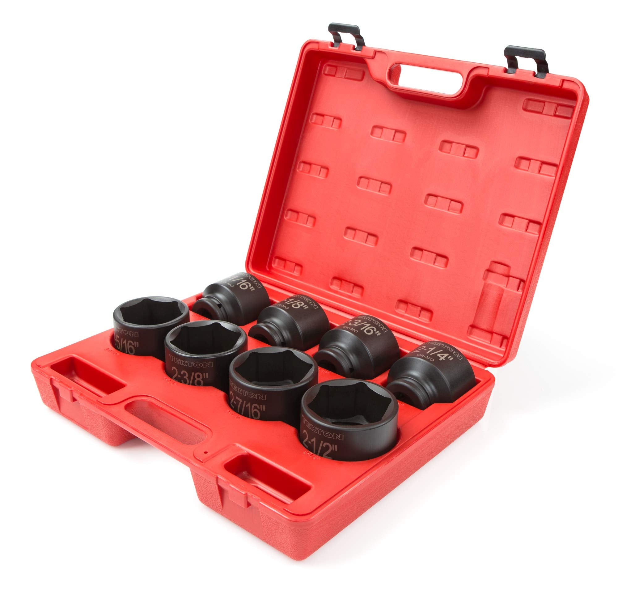 TEKTON 3/4 Inch Drive Deep 6-Point Impact Socket Set with Case, 7-Piece (13/16-1-1/2 in.) | 4890