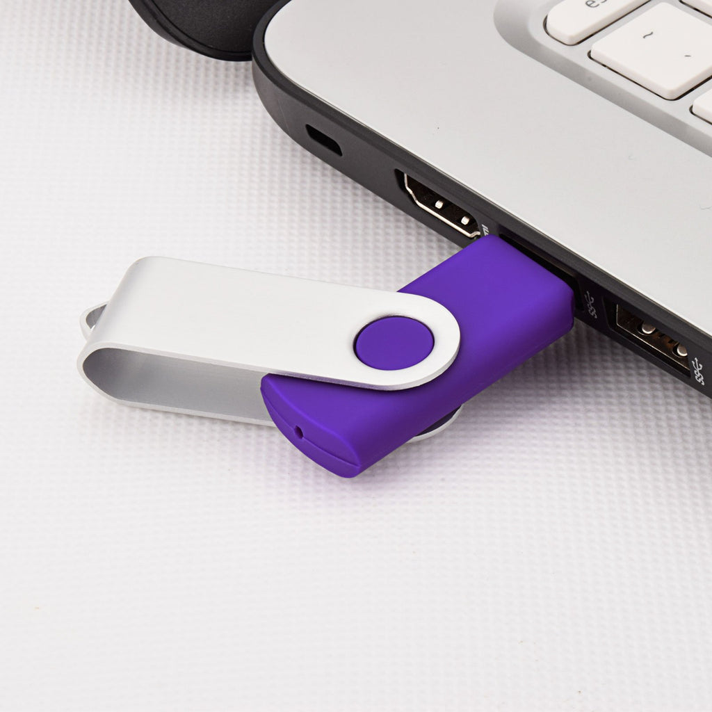 KOOTION 10 X 1GB USB Flash Drive 1gb Flash Drive Swivel Thumb Drive Memory Stick Keychain Design Blue