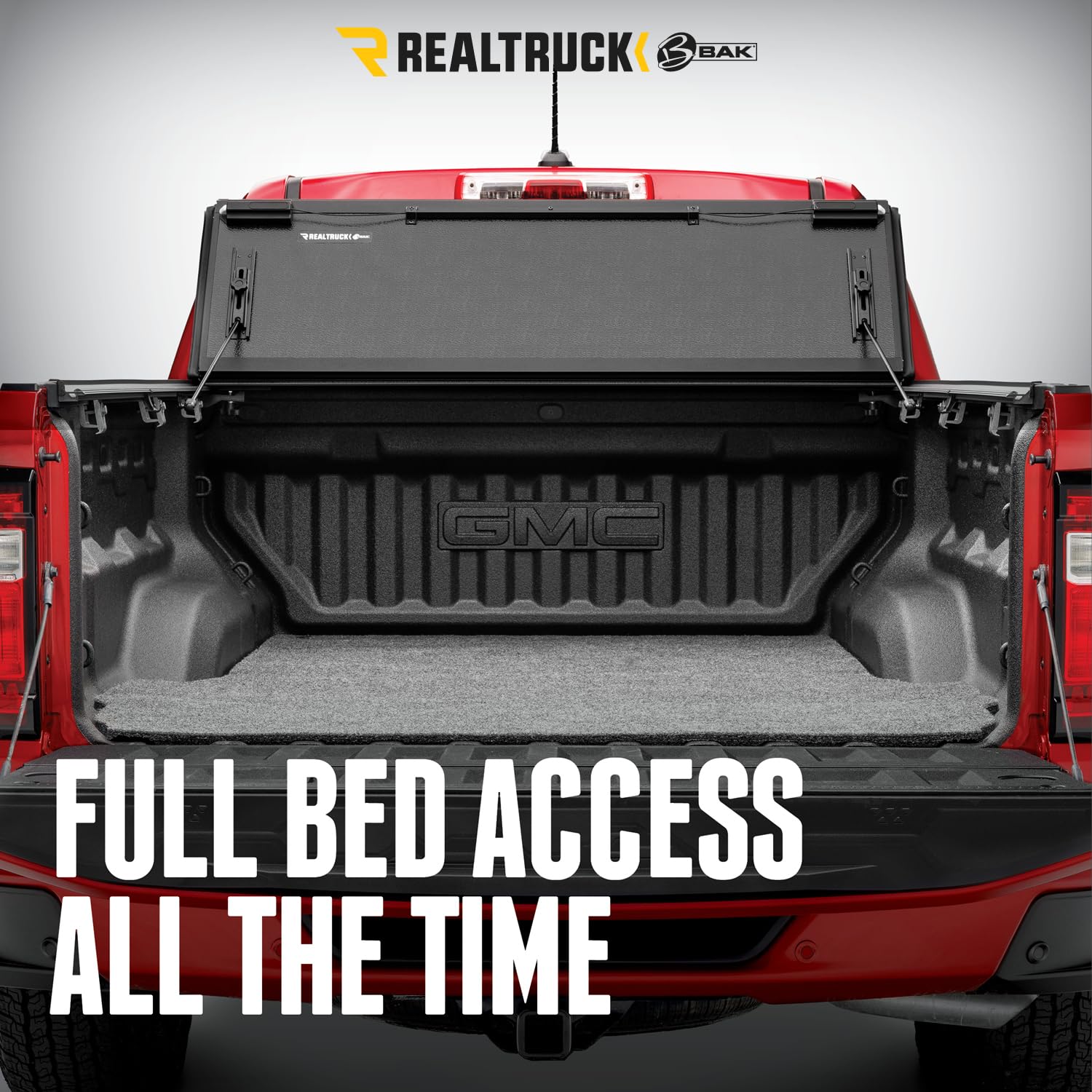 RealTruck BAK BAKFlip F1 Hard Folding Truck Bed Tonneau Cover | 772133 | Fits 2020-2026 Chevy/GMC Silverado/Sierra 2500/3500HD 6' 10" Bed (82.2")