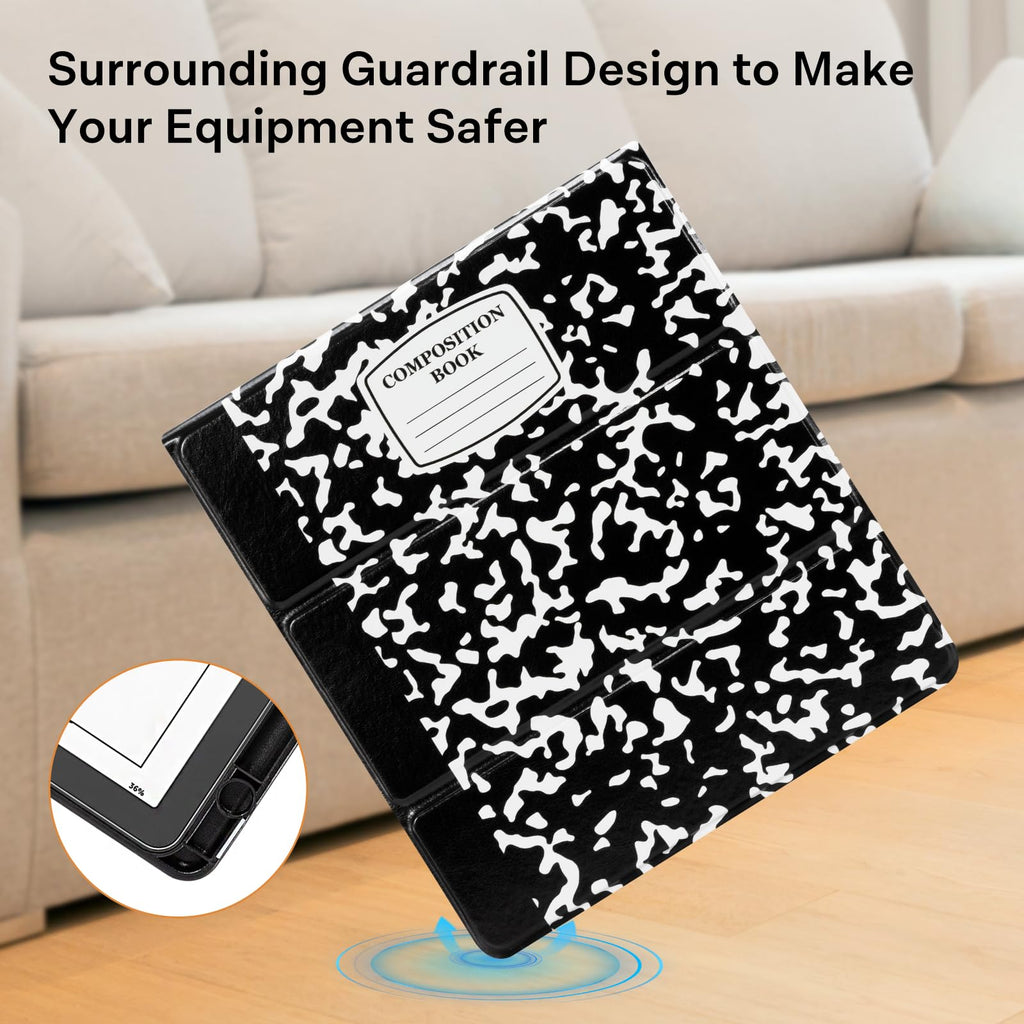 CoBak Stand Case for Kindle Scribe - Premium Folio Leather Cover with Pen Holder, Auto Sleep/Wake - Compatible with 10.2 Inch Kindle Scribe (2022/2024 Release)