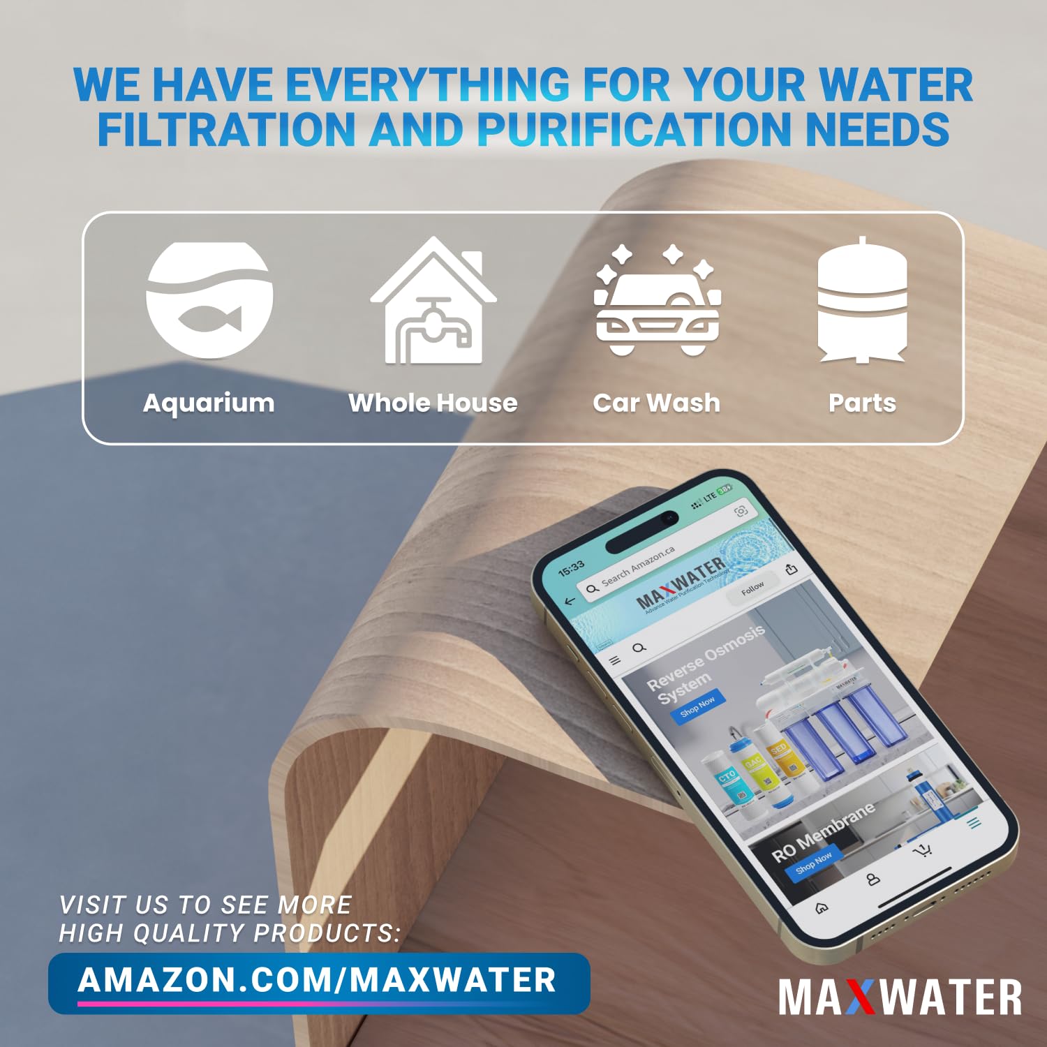 Max Water 4" x 40" BW-4040 / TW30-4040 2400 GPD Brackish Water RO Membrane Perfect for Car Wash, Whole House & Industrial Applications