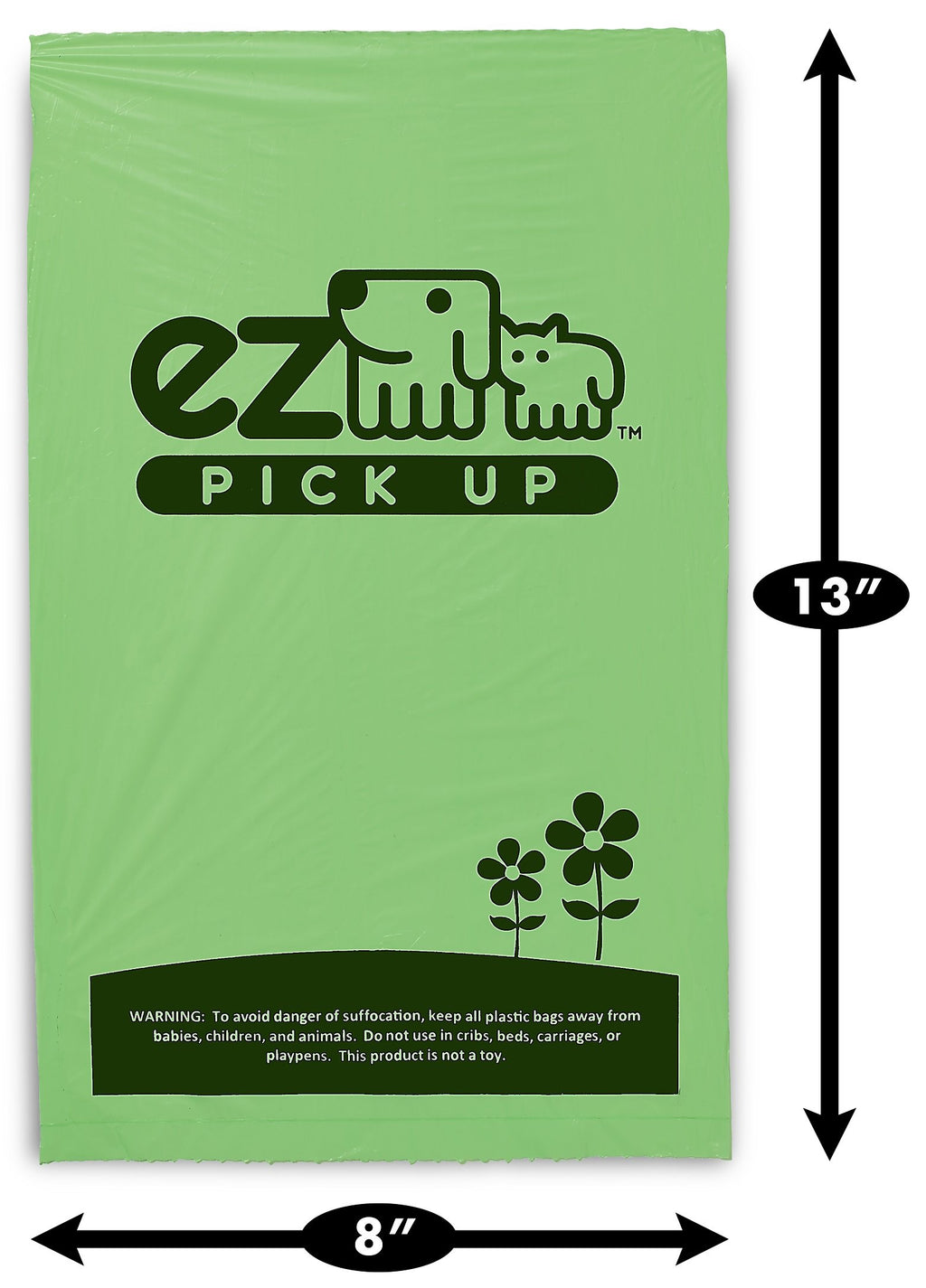 1000 Pet Waste Disposal Dog Poop Bags, EZ Pick Up Bag, Pink (single roll), 9"x12" Large