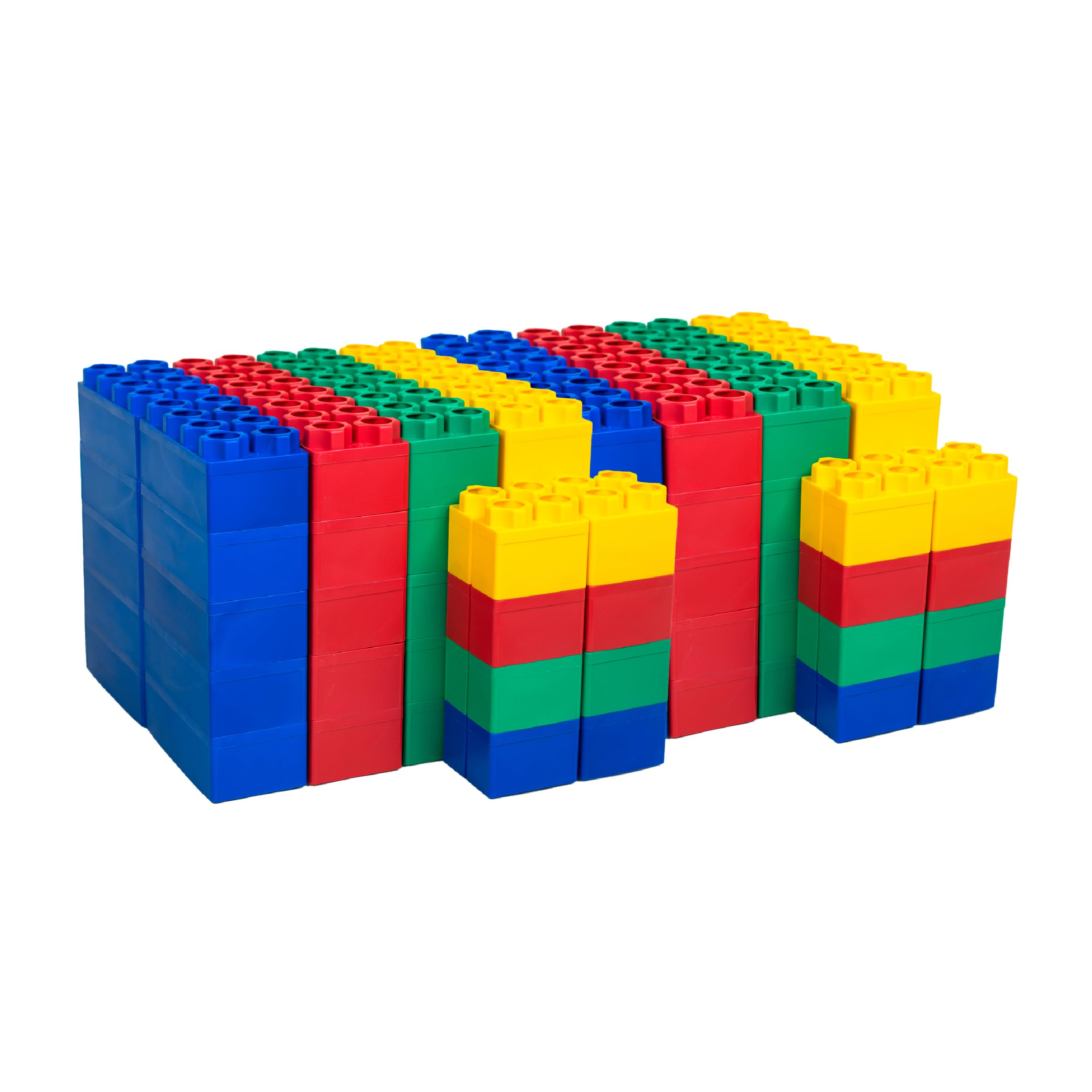 BiggoBlocks Large Building Blocks for Kids Ages 3-8 – 288 Piece Mega Set – Indoor & Outdoor STEM Toy for Boys & Girls