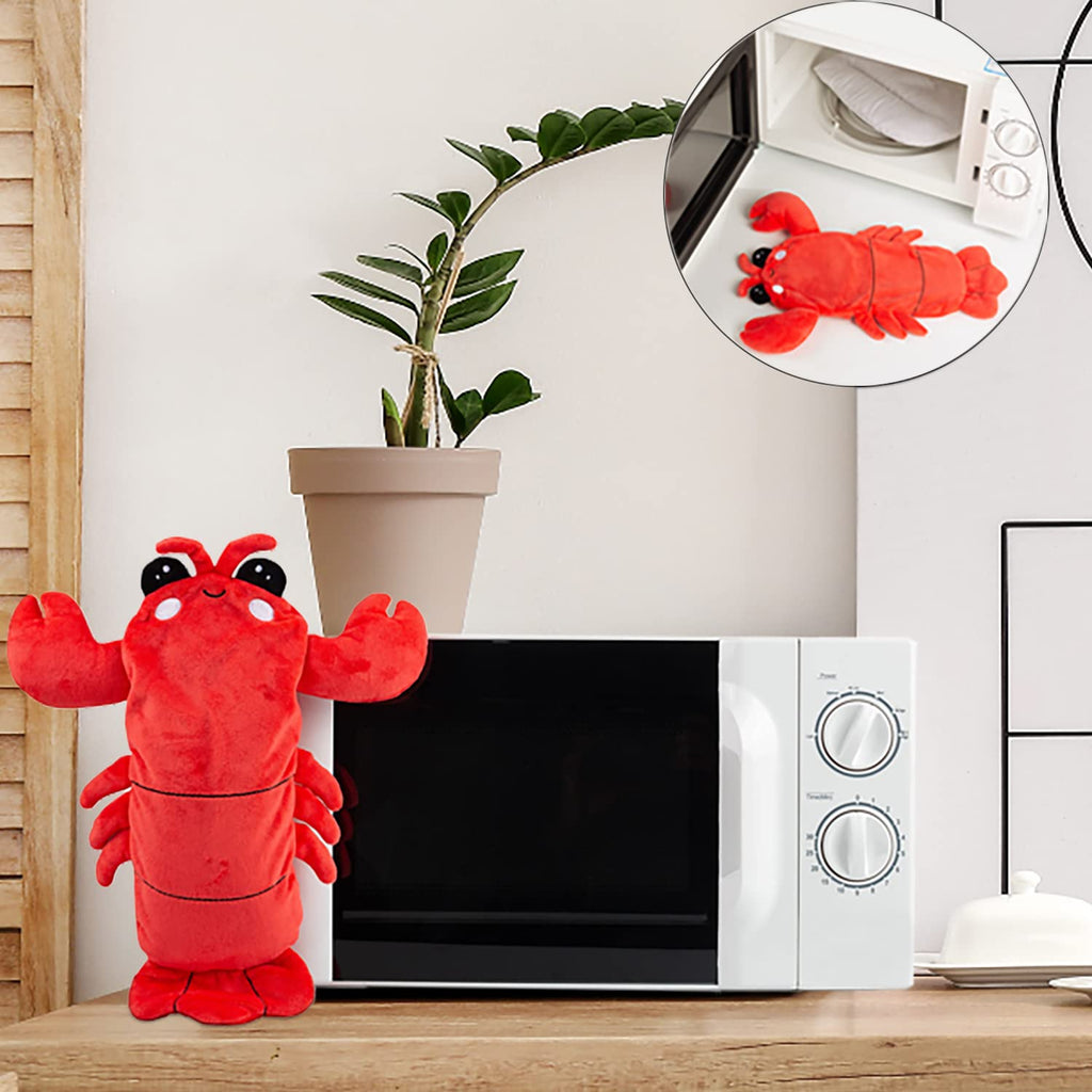 Microwavable Heating Pad for Cramps, Cuddly Warming Pillow, Cute Lobster Plush with Heating Pad (Mullticolor)