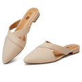 Rekayla Women's Mules Closed Pointed Toe Flats Backless Loafers Shoes for Women