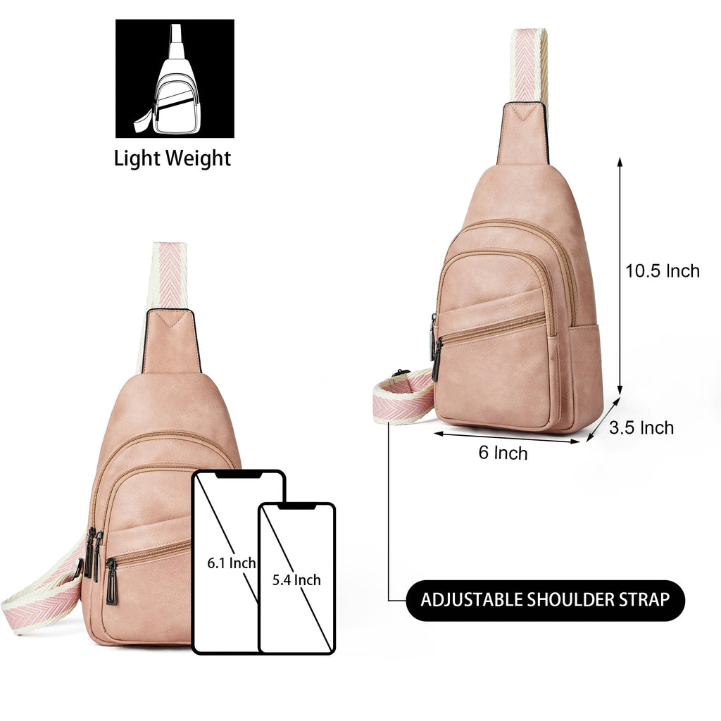 Sling Bag Crossbody Bags for Women Small Cross Body Bag Fanny Packs Chest Sling Purse for Daily Travel Leisure Sport