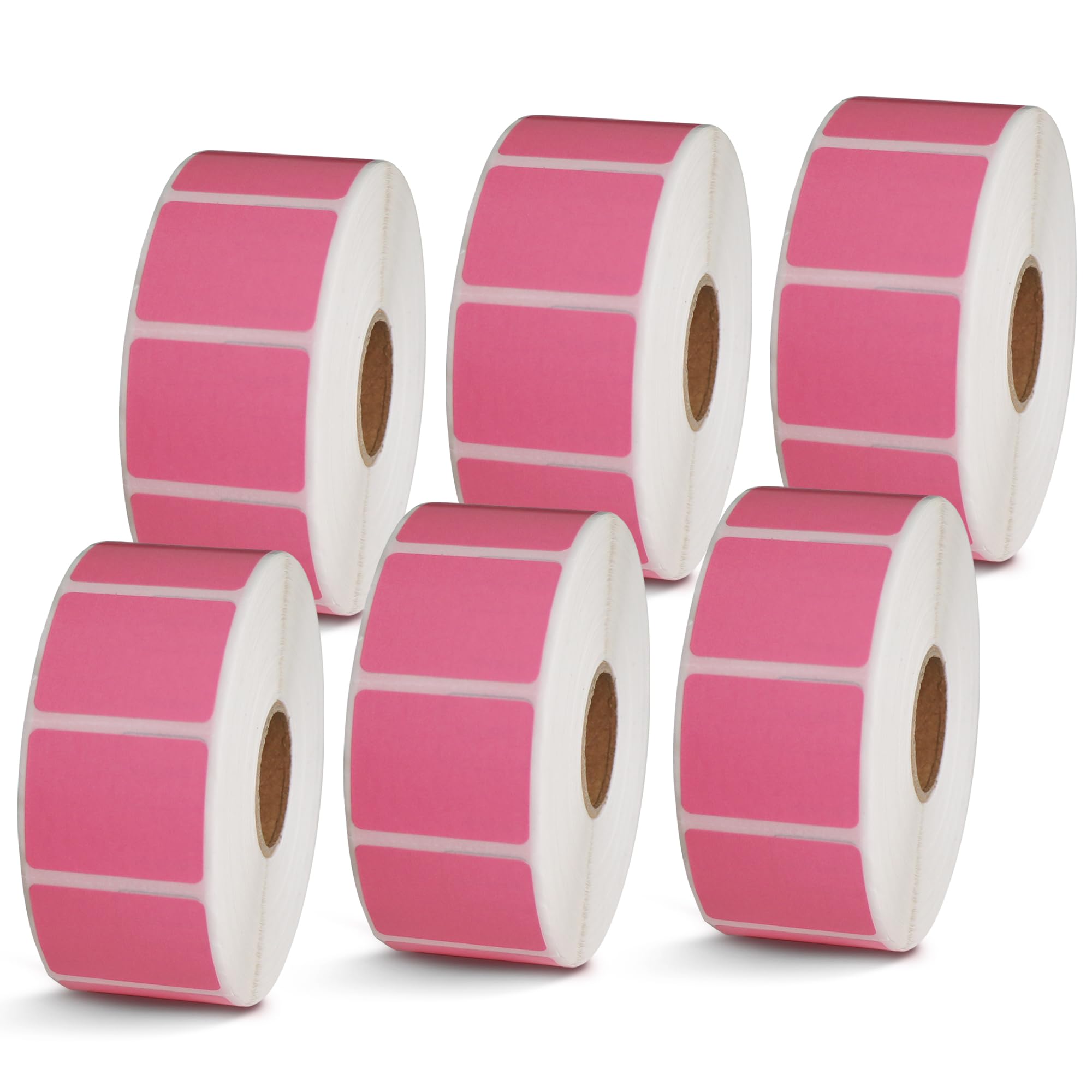 BETCKEY - 1" x 0.5" Small Labels Compatible with Zebra & Rollo Label Printer, Premium Adhesive & Perforated[Light Blue, 6 Rolls, 14580 Labels]