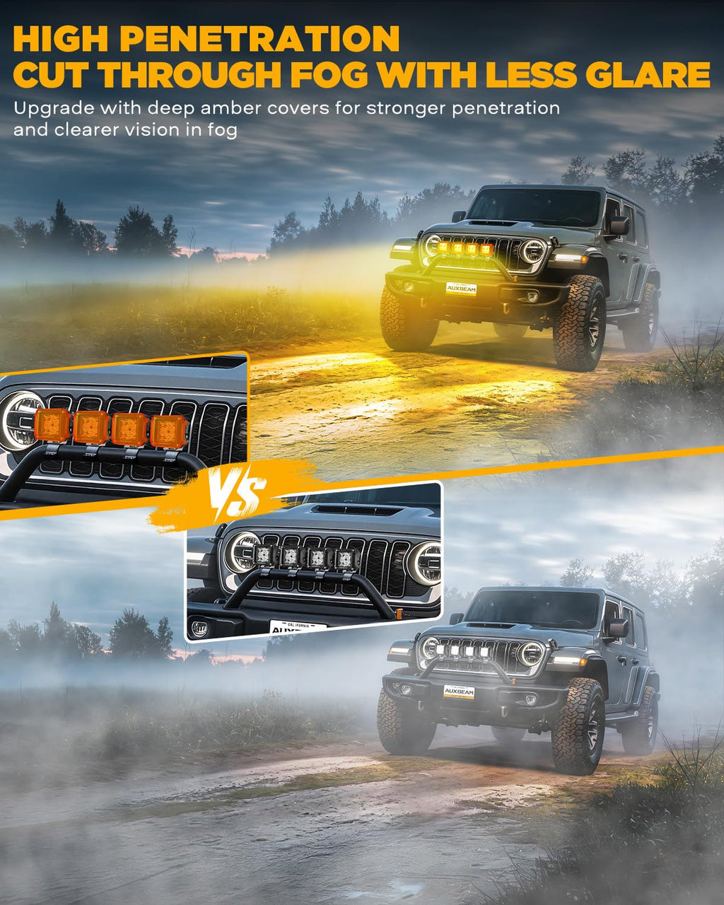 Auxbeam FA Series 3 Inch LED Cubes with DRL 2 Modes Spot Beam Offroad Lights 20W Driving Spotlights A-Pillar Ditch Lights for 4x4 Truck Car ATV Motorcycle, Pair