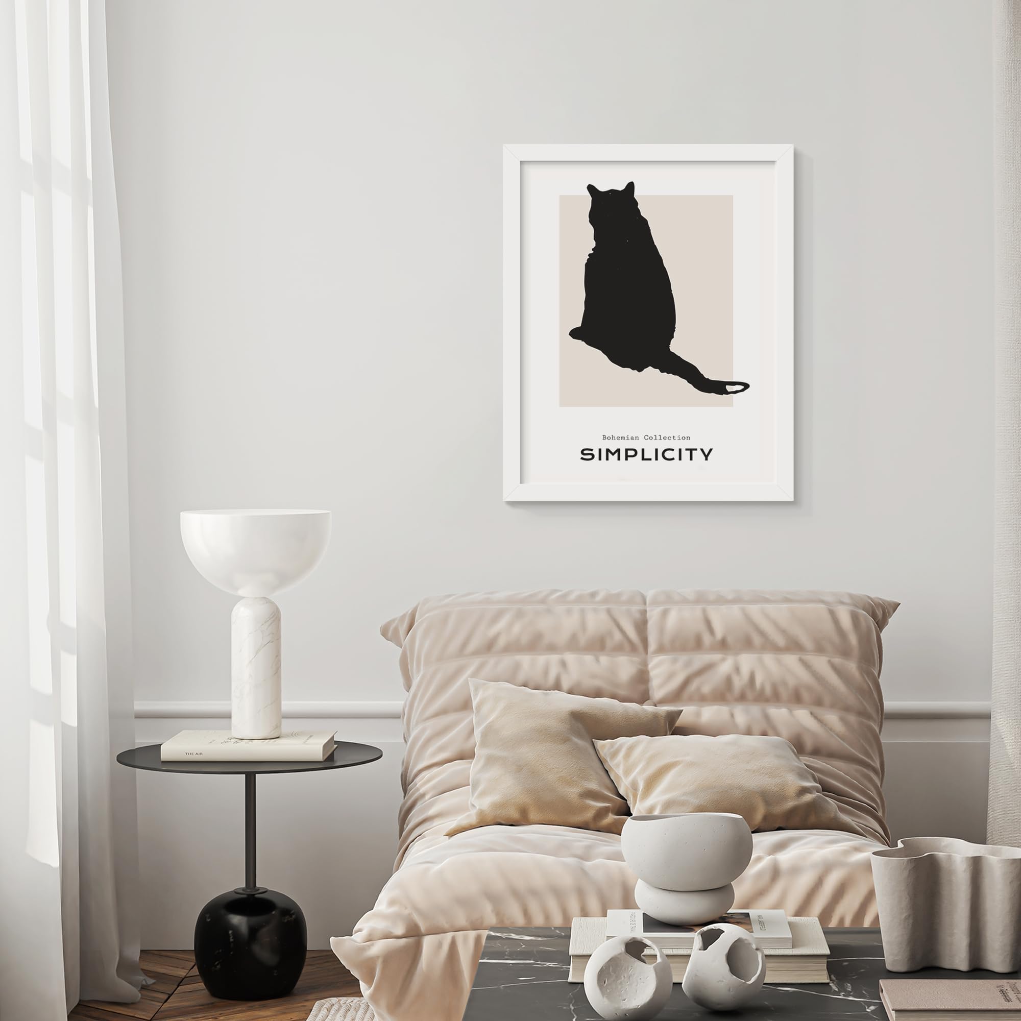 Picrit 24x34 Black Poster Frame 7 Pack, Display Pictures 20x30 Picture with Mat or 24 x 34 without Mat for Horizontal or Vertical Wall Mounting, Wall Gallery Photo Frames