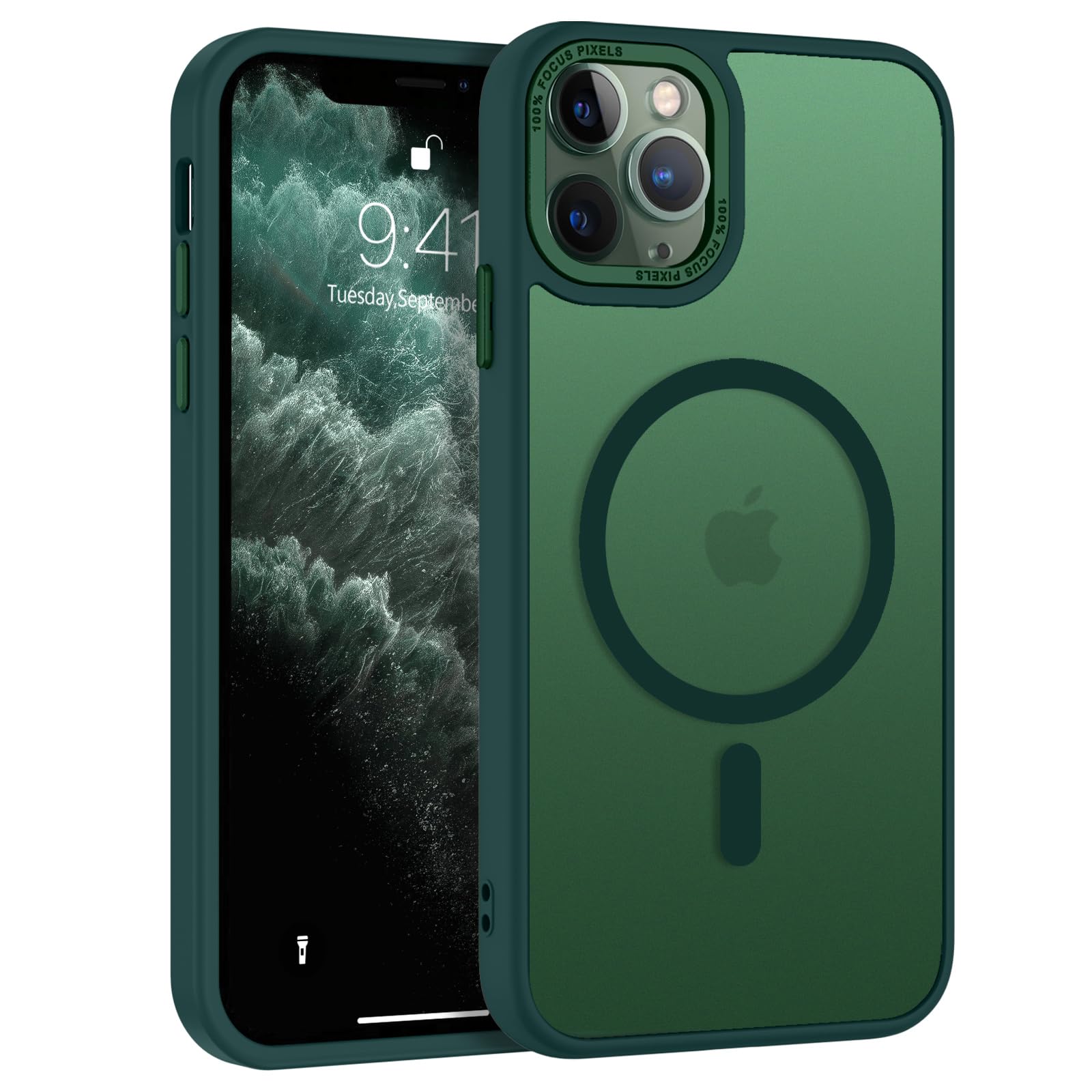 BENTOBEN for iPhone 11 Pro Case 2019 [Compatible with Magsafe] Translucent Matte Magnetic Phone Case iPhone 11 Pro 5.8" Slim Thin Shockproof Bumper Women Men Protective Cases Cover, Black