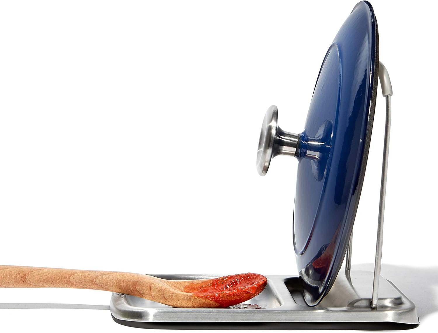 OXO Good Grips Stainless Steel Spoon Rest with Lid Holder