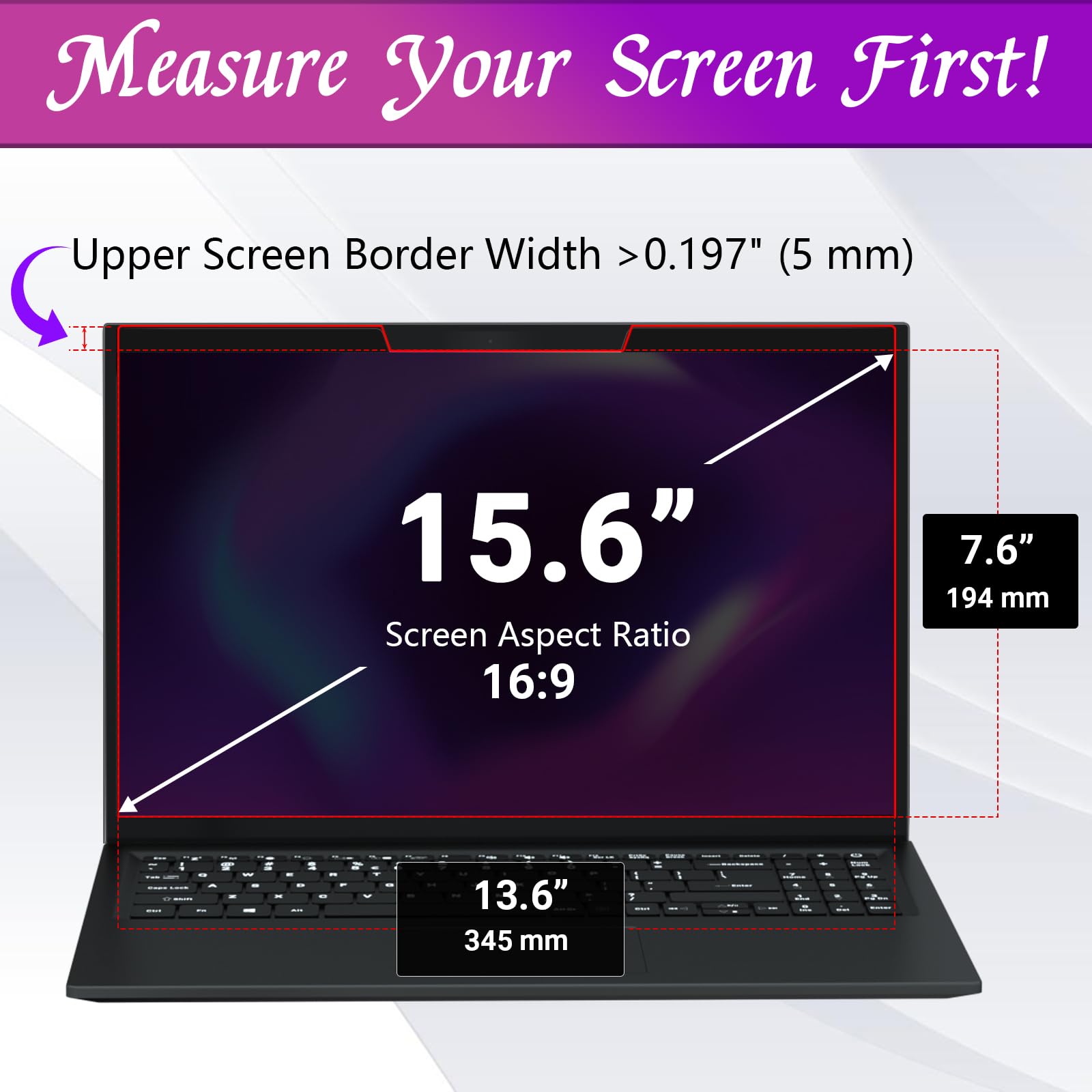 PYS MacBook Air 13.6 Inch Magnetic Privacy Screen for M2 Chip 2022 (A2681) - Removable Anti-Spy Laptop Shield