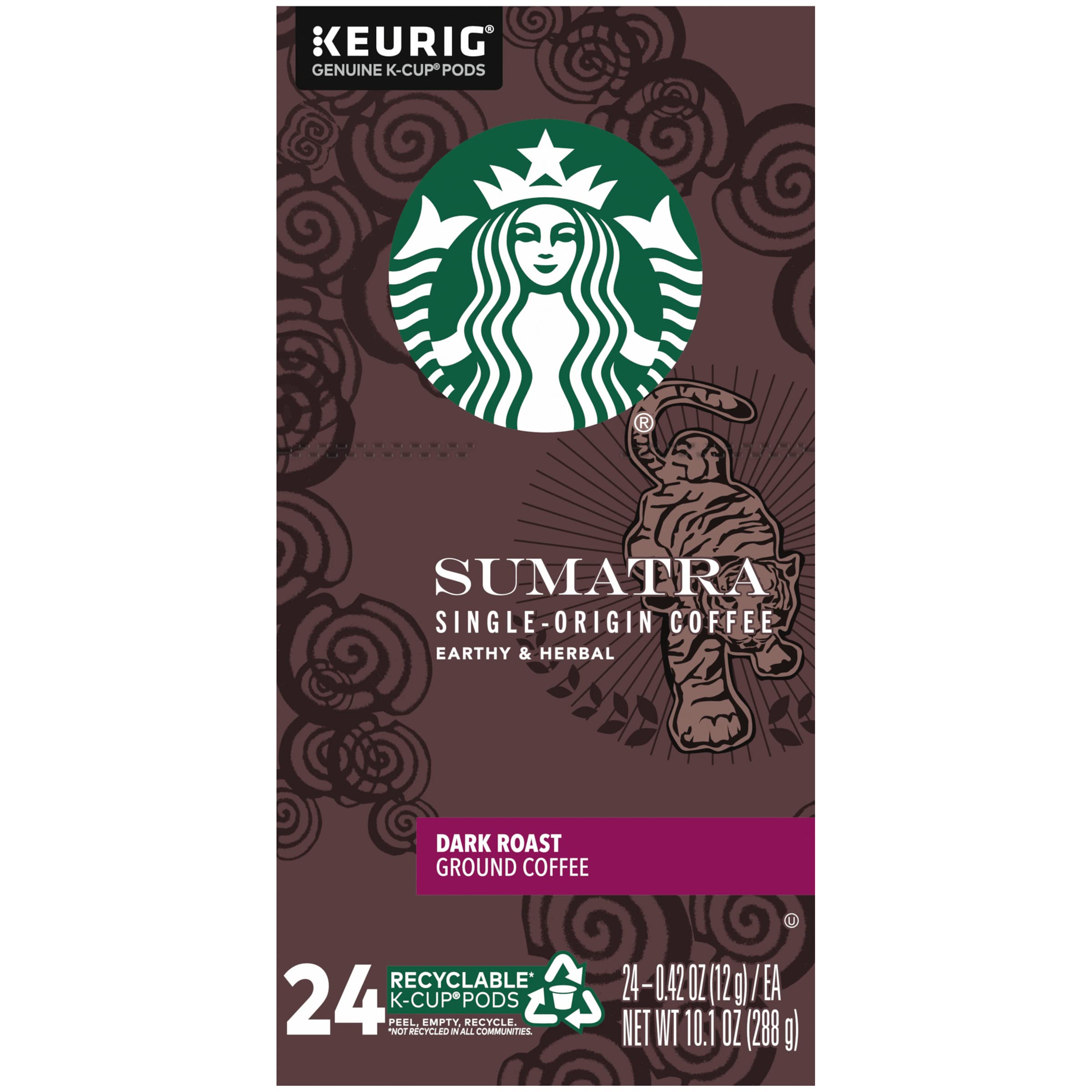 Starbucks Coffee, Caffe Verona Dark K Cup Portion Pack for Keurig Brewers, 24 Count