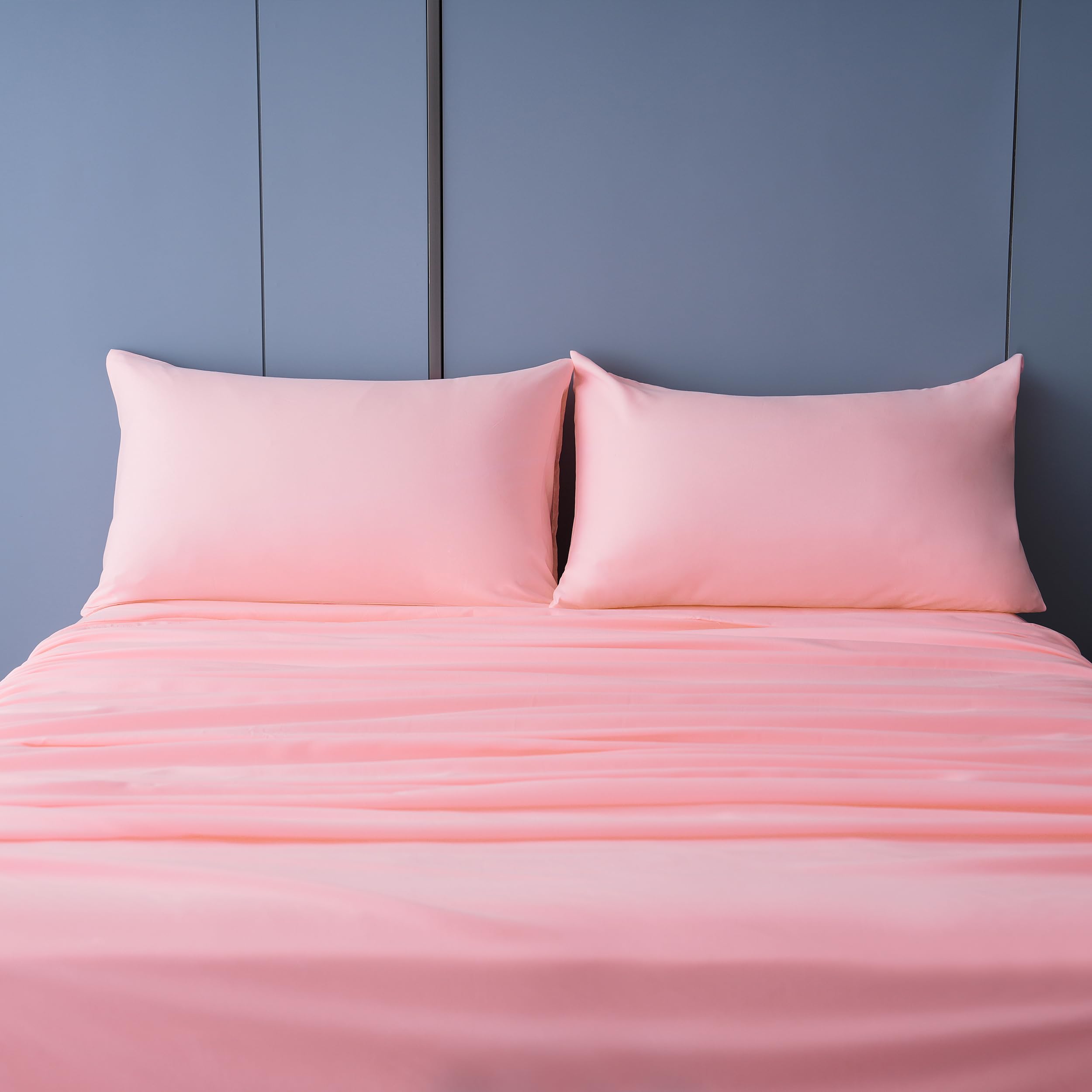 Best Season Bed Sheet Set - 1 Flat Sheet,1 Fitted Sheet and 1 Pillow Cases, Extra Soft Luxury Bedding Set,Deep Pockets,Wrinkle,Fade Resistant - Hypoallergenic- 3 Piece (Twin,Baby Blue)